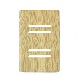Placa p/ 4 Interruptores (especial) 4x2 - Novara Maple 